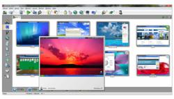 Screen shot of the CrossTec SchoolVue console monitoring student PCs